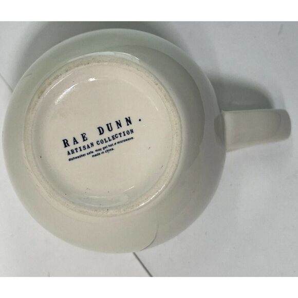 Rae Dunn Christmas JOY Reindeer Coffee Tea Mug Green Interior Artisan Collection - Picture 5 of 7